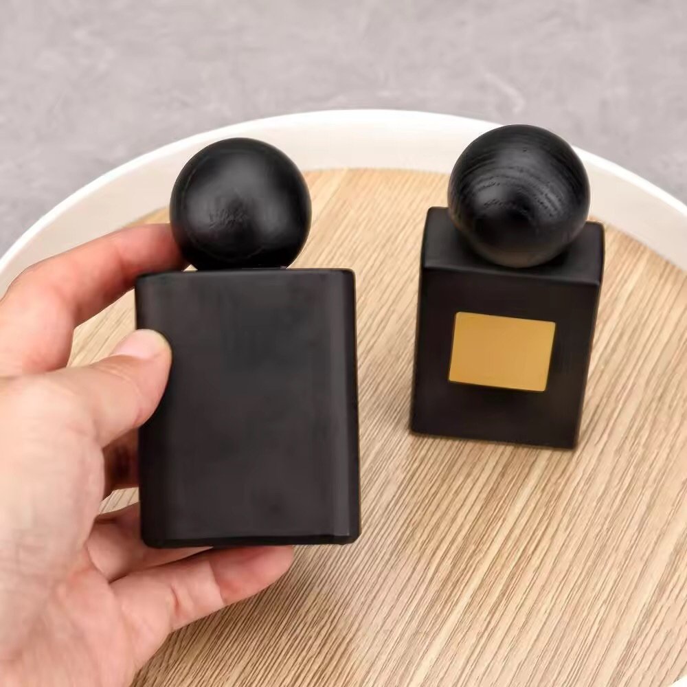 Luxury Black Square Glass Perfume Bottle 30ml