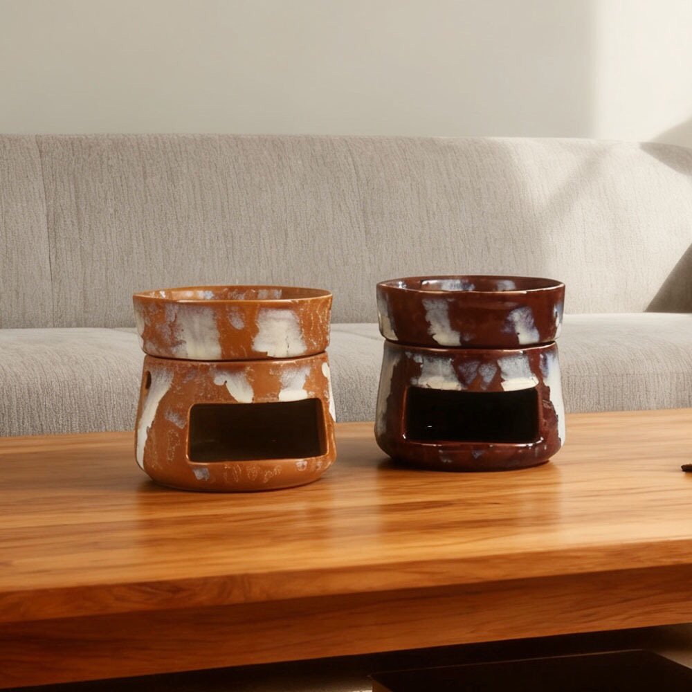 Coiled Ceramic Essential Oil Warmer - Image 2