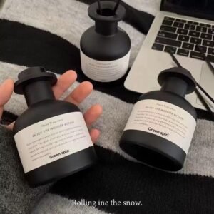 500ml clear glass reed diffuser bottle with multi-color cap options