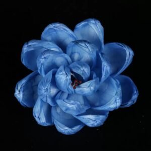 Blue Sleep Lotus Reed Diffuser Flower close-up showing intricate petal details and pre-drilled hole