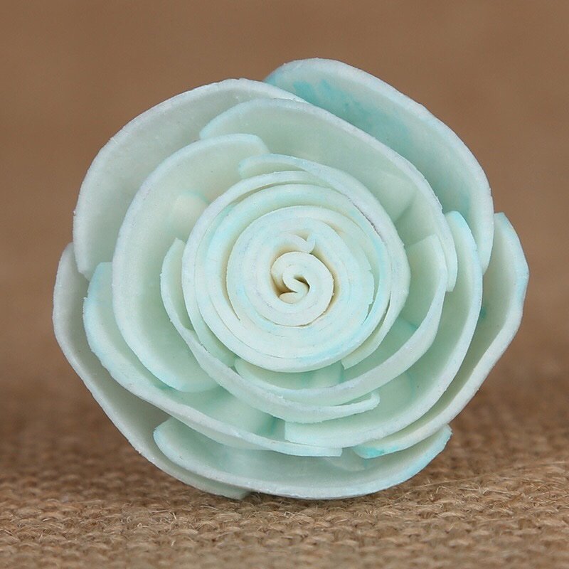 Fresh green artificial rose detail showcasing natural hue and ready-to-use design with various stem alternatives