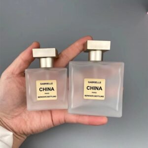 30ml and 50ml Rectangular Perfume Bottle Size Comparison - Modern Glass Container