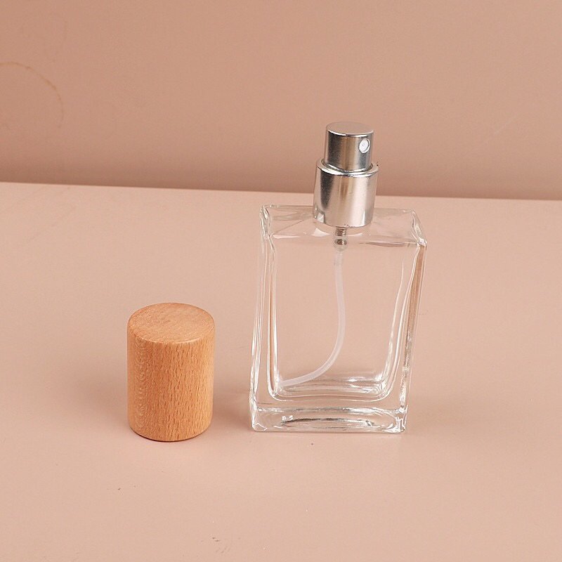 Natural Wood Cap Options for Perfume Bottle - Beech, Dark Beech, Black, Walnut