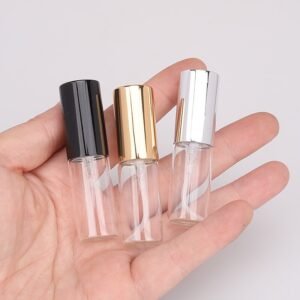 5ml Portable Perfume Refillable Spray Bottle with Gold/Silver/Black Cap - Fine Mist Travel Bottle