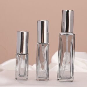 Sleek Gray Perfume Refill Bottle - Premium Travel Atomizer