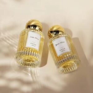 30ml 50ml 100ml Perfume Bottle Size Range - Transparent Glass with Gold Cap