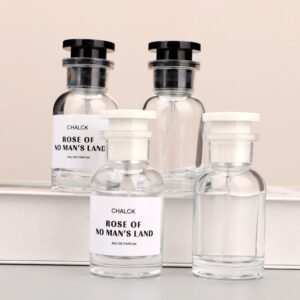 50ml Glass Perfume Spray Bottle with Black/White Cap - Premium Refillable Fragrance Bottle