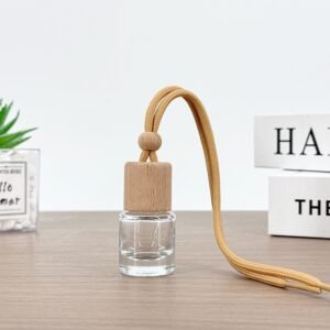 Elegant Car Interior with Hanging Perfume Bottle - Decorative and Functional